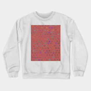 Tribal Sun Print, faded, distressed red ethnic pattern, uneven blotchy Crewneck Sweatshirt